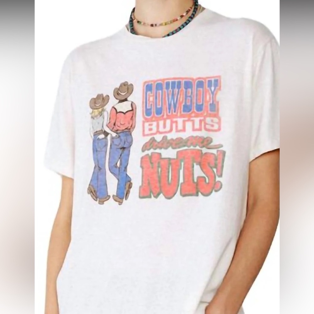Re/Done Boyfriend Cowboy Butts T-Shirt